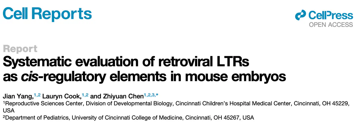 New paper in Cell Reports